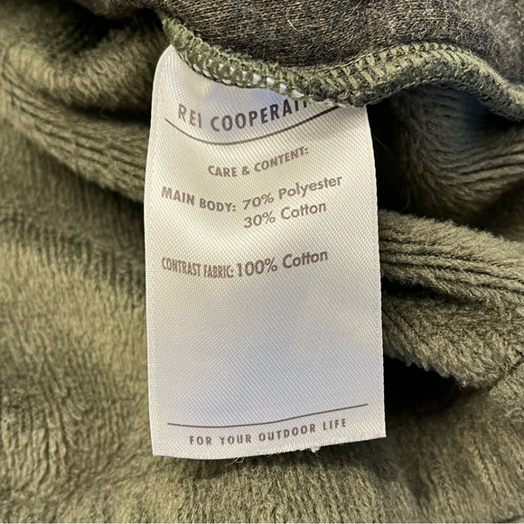 REI Cooperative Womens Nook Quilted Pullover Sweatshirt Dark Green Lg Sl… - Picture 6 of 12